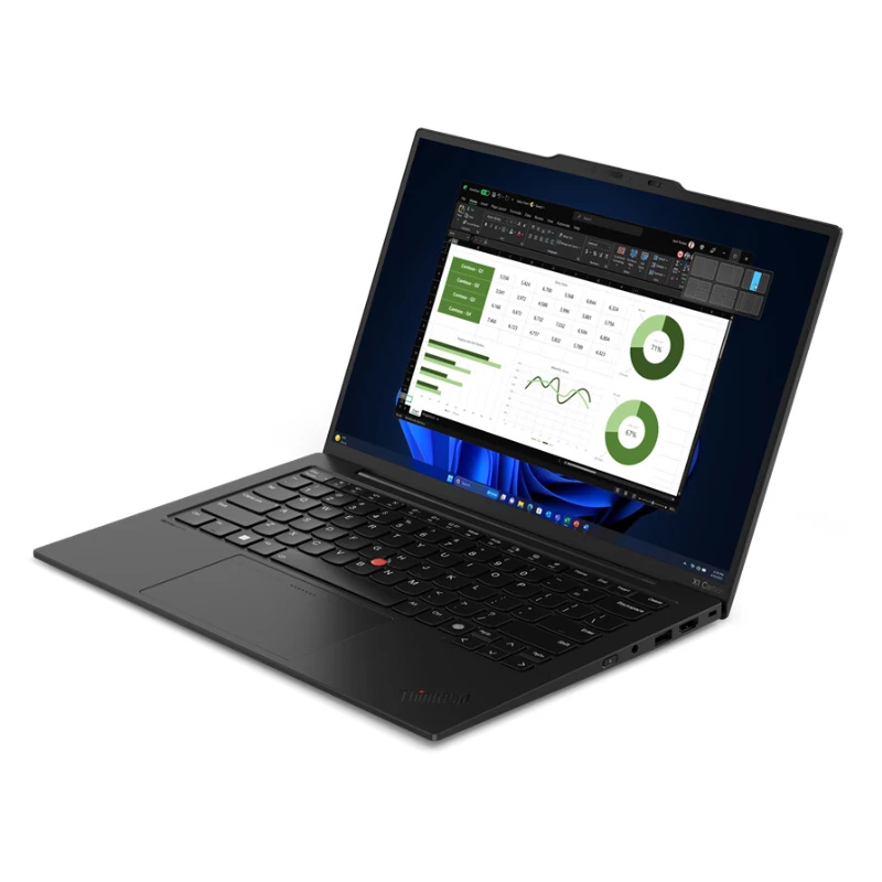 Lenovo ThinkPad X1 Carbon Gen 12 Core™ Ultra 7 155U 512GB SSD 32GB 14 WUXGA (1920x1200) IPS WIN11 Pro IR Webcam ECLIPSE Schwarz Backlit Tastatur FP Reader 1 YW