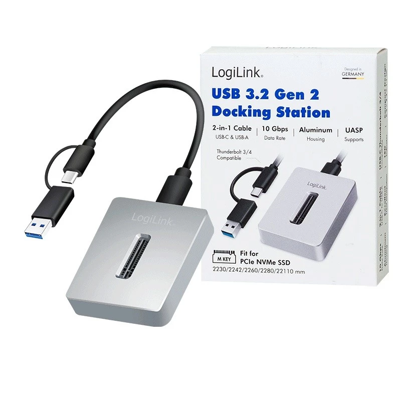 Dockingstation 1 Port USB 3.2, M.2 NVMe