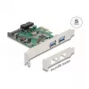 DeLOCK PCI Express x1 Karte auf 2 x USB 3.2 Gen 1 Typ-A + 1 x interner 19-Pin-Header
