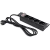 Qoltec Aluminium-PDU für 10'' RACK | 1U | 16A | 4xFRANZÖSISCH | 1,8m