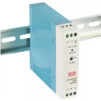 Netzteil MEAN WELL MDR-20-12 20W Blau Weiß