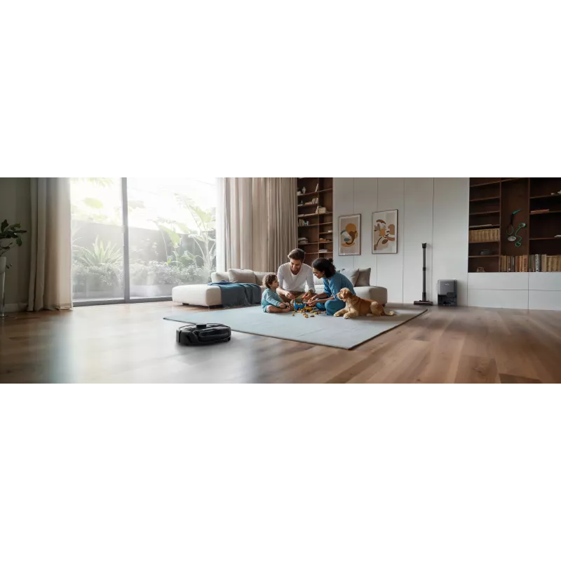 Roboter-Staubsauger Eufy E20 Schwarz — rund, Basisstation mit Staubbeutel, 150 Minuten Laufzeit, 35 cm Durchmesser