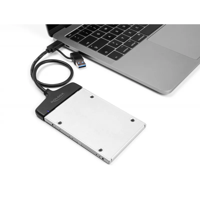 DeLOCK USB auf SATA Konverter 6 Gb/s USB Type-C Type-A 0,3m