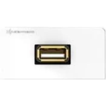 Wandmontiertes Click-Modul Kindermann Design USB 1 Modul Weiß RAL 9010