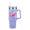 Paladone Minecraft violetter Isolierbecher mit Strohhalm, 900 ml