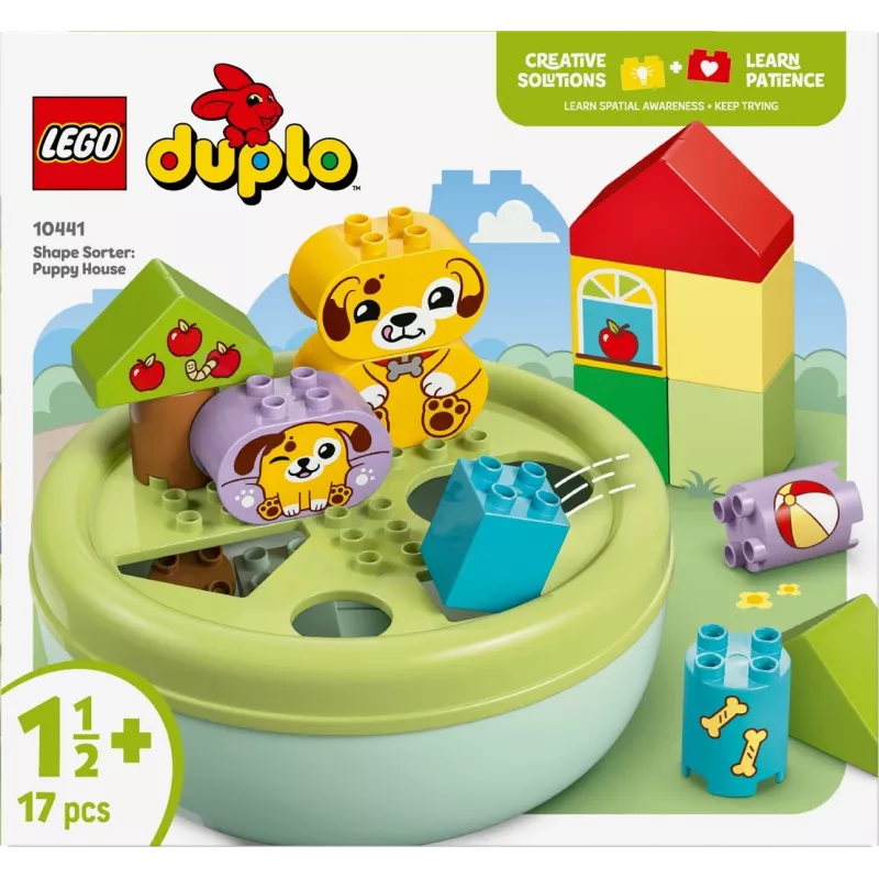 LEGO DUPLO Formensortierer Welpenhaus 10441, 17 Teile, für Kinder von 1½–5 Jahren