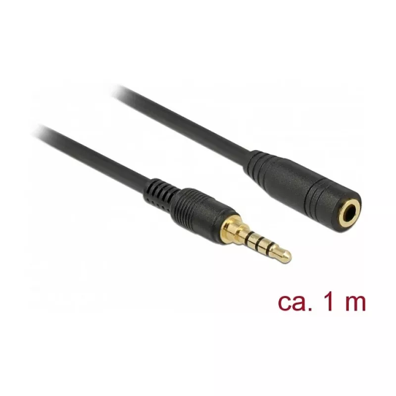 Audiokabel DeLOCK 85629 1m 3,5mm Schwarz