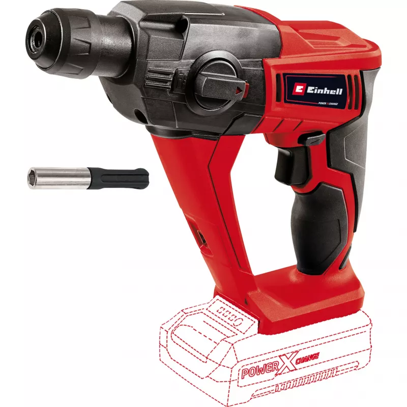 Akku-Bohrhammer EINHELL Power X-Change TE‑HD 18 Li, 18V, Li‑Ion 4,0 Ah Plus, mit Bohr- und Meißelsatz