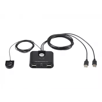 USB 2.0 2-Port Peripherie-Sharing-Gerät ATEN US224AT — USB Typ-A, 1,8 m Kabel, schwarz