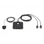 USB 2.0 2-Port Peripherie-Sharing-Gerät ATEN US224AT — USB Typ-A, 1,8 m Kabel, schwarz