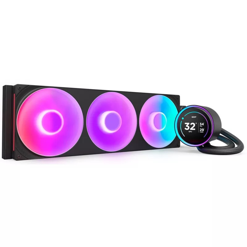 Kraken Elite 420 RGB 420 mm, Flüssigkeitskühlung schwarz
