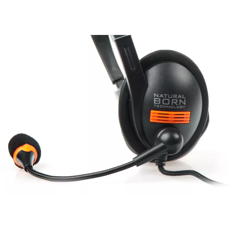 NATEC Drone Headset Kabelgebundenes Kopfband Telefonate/Musik Schwarz, Orange