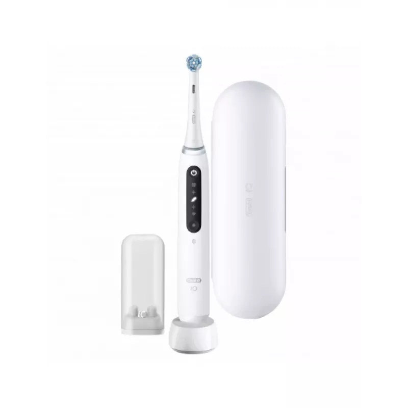 Oral B IO5 Elektrische Zahnbürste mit Tasche Quite White 1 Stück