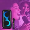 Tragbares Musikcenter MANTA SPK0401B100 Bluetooth-Lautsprecher, 100 W Spitzenleistung, UKW-Radio, Karaoke, eingebauter Akku, X-BASS