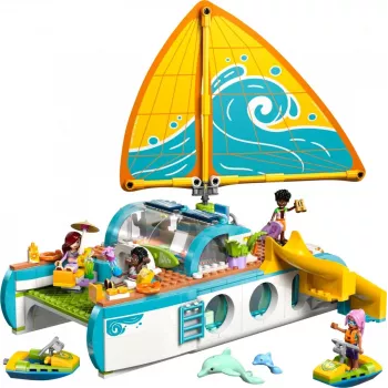 LEGO Friends Spielset Reiseboot-Abenteuer 42664 — 685 Teile, 4 Mini-Puppen, ab 8 Jahren, 260×190×320 mm