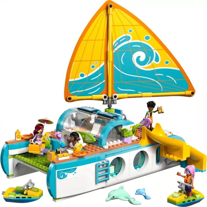 LEGO Friends Spielset Reiseboot-Abenteuer 42664 — 685 Teile, 4 Mini-Puppen, ab 8 Jahren, 260×190×320 mm