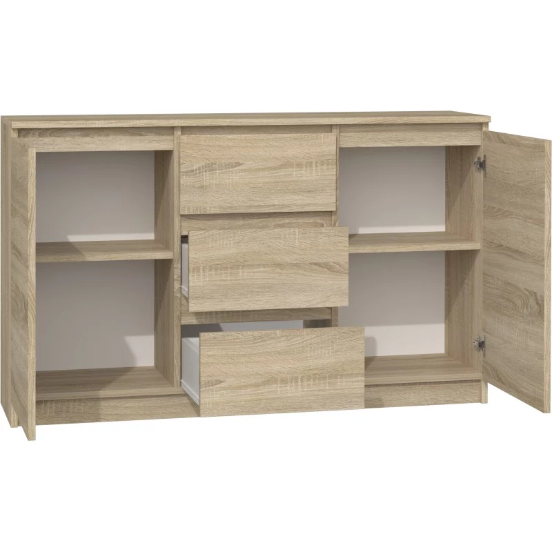 Topeshop KOMODA 2D3S DĄB SONOMA Kommode