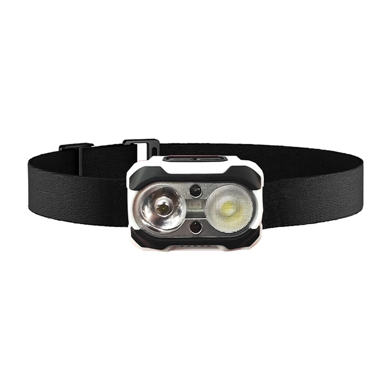 Stirnlampe Superfire HE10 LED-Stirnlampe, kompakte freihändige Beleuchtung, wiederaufladbar-kompatibel