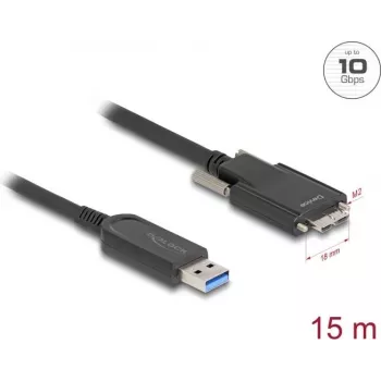 Aktives optisches Kabel DeLOCK 83217 USB 10 Gbps Typ-A auf Micro-B 15 m