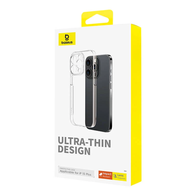 Baseus OS‑Lucent Series Handyhülle für iPhone 15 Plus, transparent, schlank