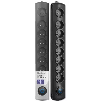 Überspannungsschutz Qoltec 50113 Schwarz 8 AC-Ausgänge 230 V 1,8 m