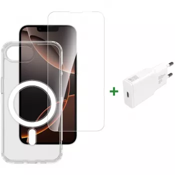 Handy-Starterset 4smarts 541359 Transparent Weiß 9H Glas
