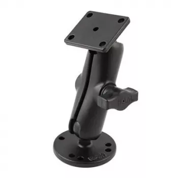Doppelkugelhalterung mit rechteckiger AMPS-Platte RAM Mount — 2,54 cm Kugeln, Aluminium, schwarz