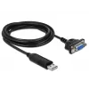 Serielles Kabel DeLOCK 66281 Schwarz 1,8 m RS-232 USB Typ-A