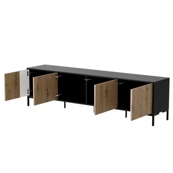 Cama MERCI RTV-Schrank 200 x 40 x 54 cm schwarz/Eiche artisan