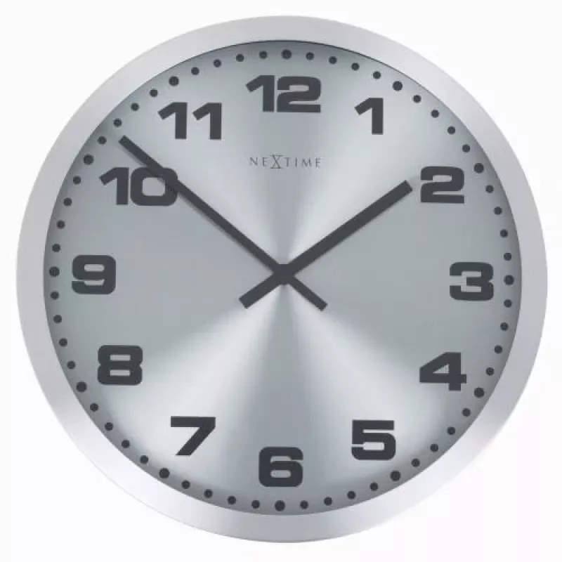 NeXtime Wanduhr 2906zw Mercure, Ø25 cm, Silber