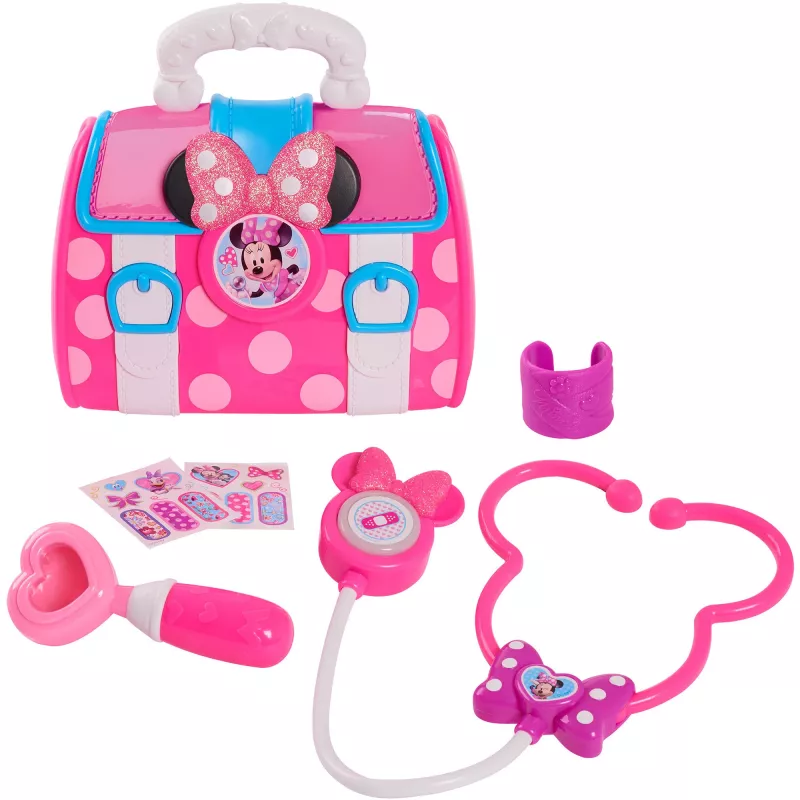 Disney Junior Minnie Maus Bow-Care Doktortaschen-Set, Kinder-Haushaltsspielzeug