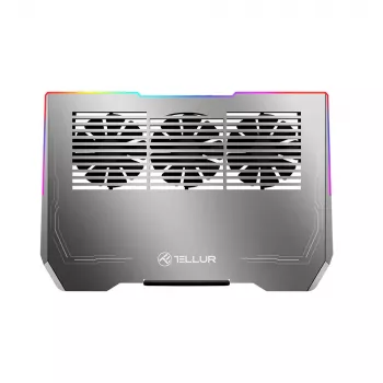 Laptop-Kühler Tellur TLL491321 für 17,3-Zoll-Laptops, 3 Lüfter, RGB-LED-Beleuchtung