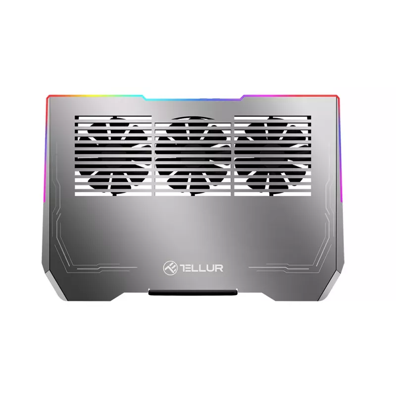 Laptop-Kühler Tellur TLL491321 für 17,3-Zoll-Laptops, 3 Lüfter, RGB-LED-Beleuchtung