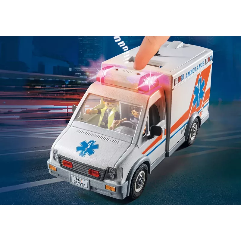 Spielzeug-Krankenwagen PLAYMOBIL 71232 — mehrfarbig, für 4–10 Jahre, AAA-Batterie