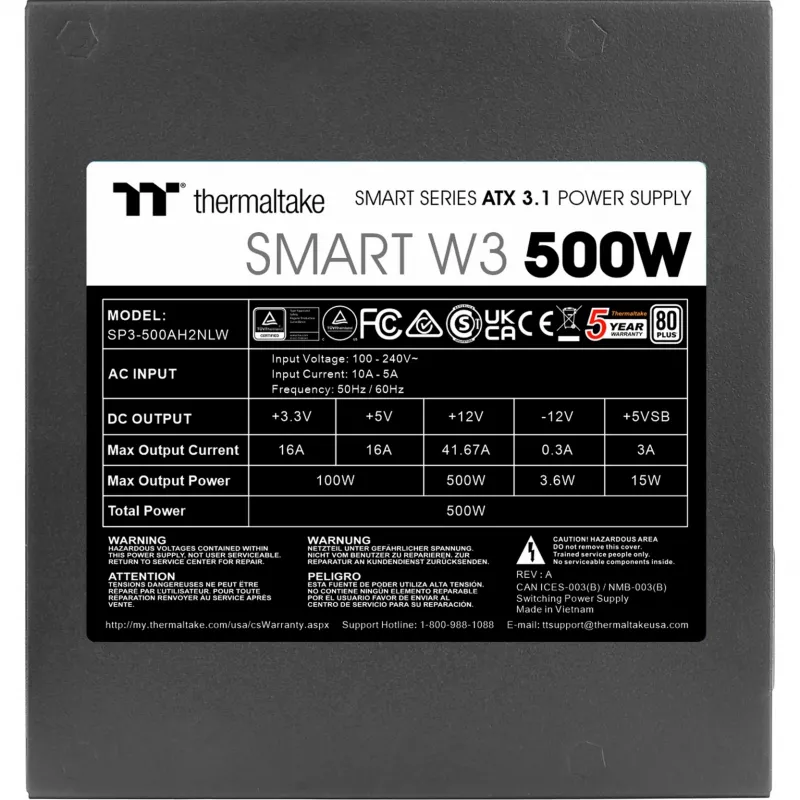 Netzteil Thermaltake Smart W3 500 W