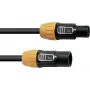 Eurolite IP T-Con XLR Verbindungskabel [1x XLR-Stecker – 1x XLR-Buchse] 1,5 m Schwarz/Orange (30247750)