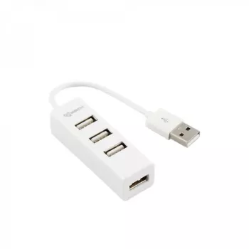 Sbox H-204W USB 4-Port-HUB Kokosweiß