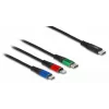 DeLOCK USB-Ladekabel 3-in-1 USB Type-C auf Lightning Micro-USB 1 m