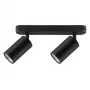 Maclean MCE452 B Wand- und Deckenstrahler, beweglich, Aluminium, 2xGU10, Schwarz matt