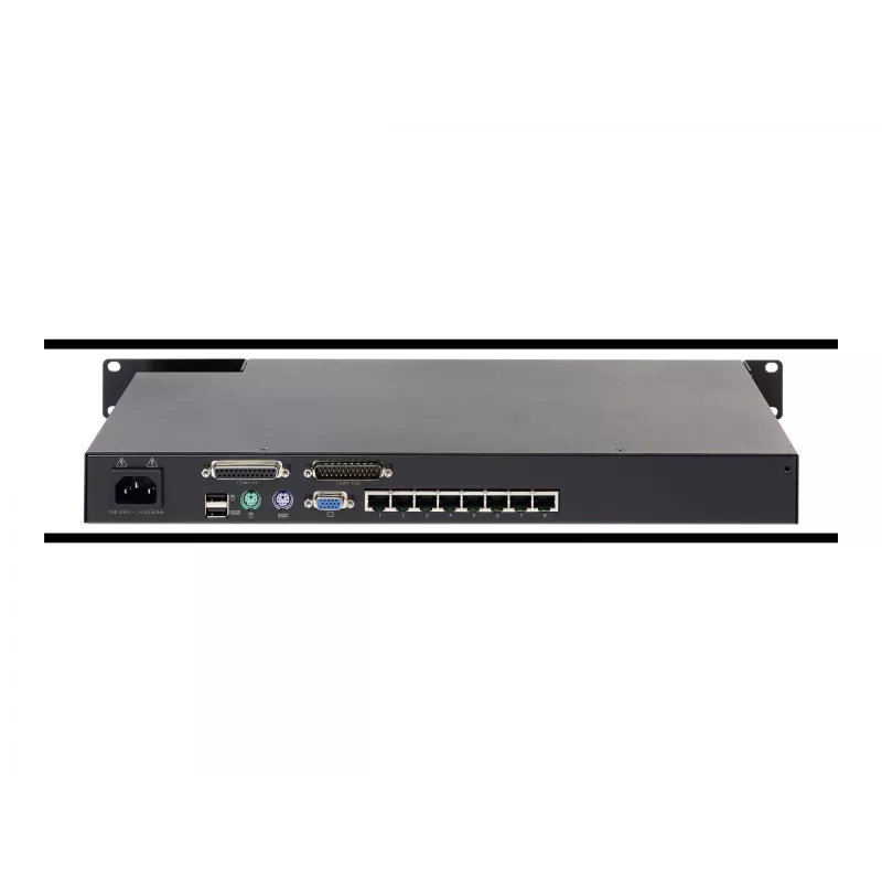 KVM-Switch APC KVM0108A, 8-Port PS/2 VGA, 1U Rack, 1600x1200, schwarz
