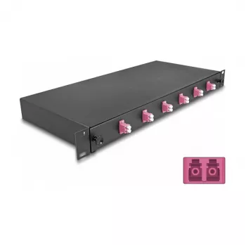Glasfaser-Spleißgehäuse DeLOCK 66999 Schwarz Metall 482x220x44mm
