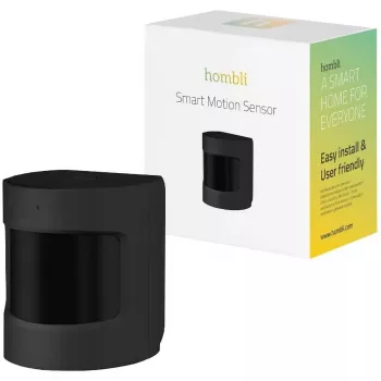 Bewegungsmelder Hombli HBSM-0100 — PIR-Funk-Wandsensor, 8 m Erfassung, batteriebetrieben, schwarz