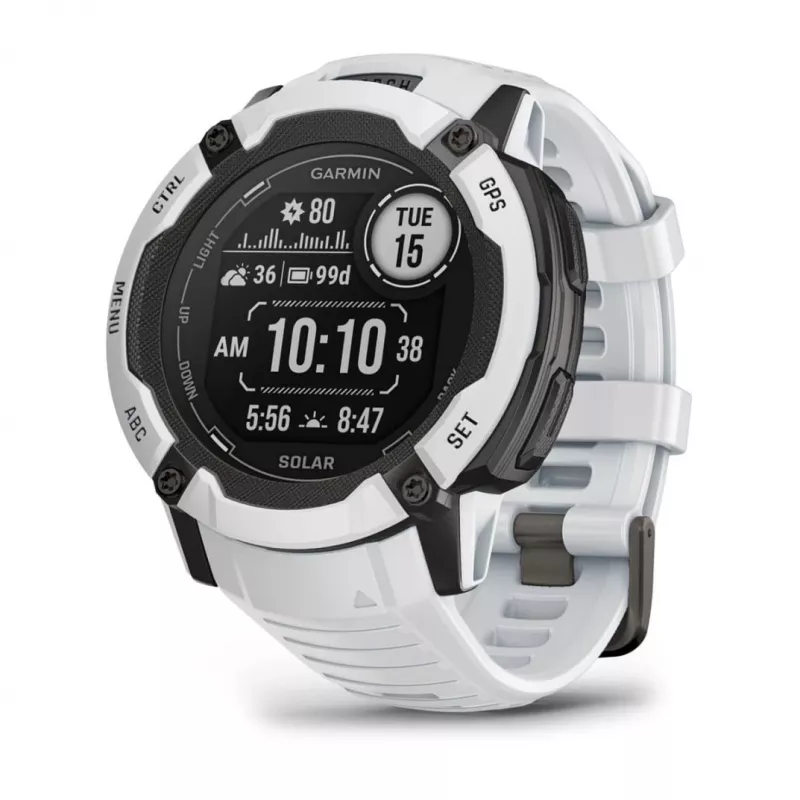 Garmin Instinct 2X Solar 2,79 cm (1,1) MIP 50 mm Digital 176 x 176 Pixel Touchscreen Weiß GPS (Satellit)