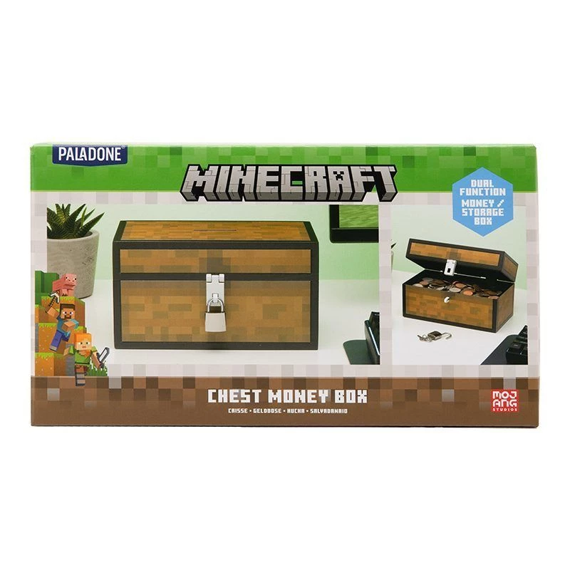Sparbüchse Paladone Minecraft-Truhe-Design PP13601MCF Münzbank für Kinder und Fans
