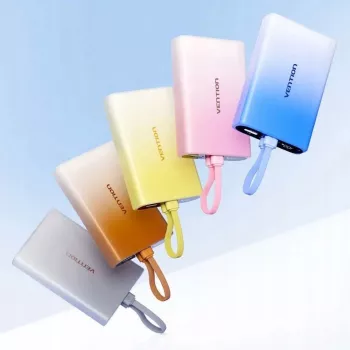 Tragbares Ladegerät Vention 10000 mAh mit USB-C, Lightning und USB-A, 22,5 W Ausgang, Kupfer