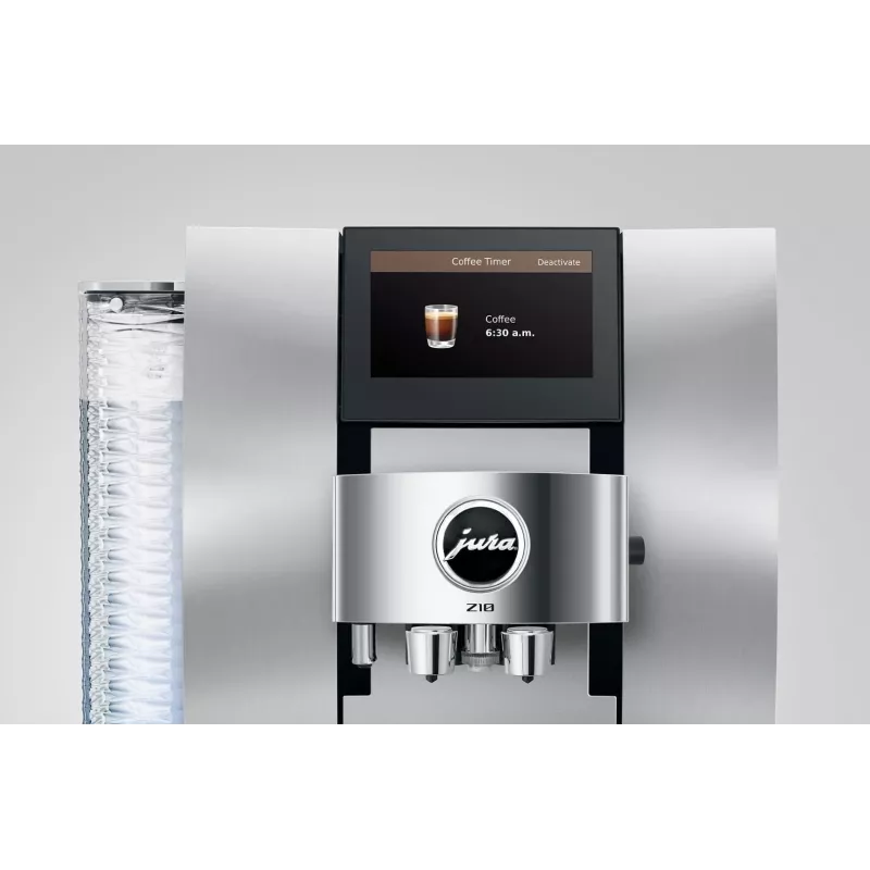 Vollautomatische Espressomaschine JURA Z10 (EB) — 2,4 L Wassertank, integriertes Mahlwerk, 1450 W, Aluminium/Weiß