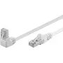 Wentronic Goobay CAT 5e Patchkabel 1x 90° gewinkelt, F/UTP, Weiß, 2 m - CCA Kupfer-Mix, 1x RJ45-Stecker 90° (8P8C) (94179)