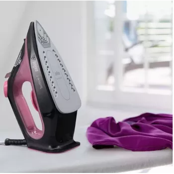 Braun TexStyle 1 Trocken- & Dampfbügeleisen Keramiksohle 2000 W Schwarz, Lila