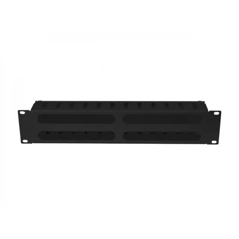 Rack-montierbarer 19-Zoll-2U-Kabelorganizer LANBERG AK-1705-B, schwarz