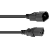 Stromverlängerungskabel Omnitronic 30235200, 1 m, 3×1,0 mm², schwarz